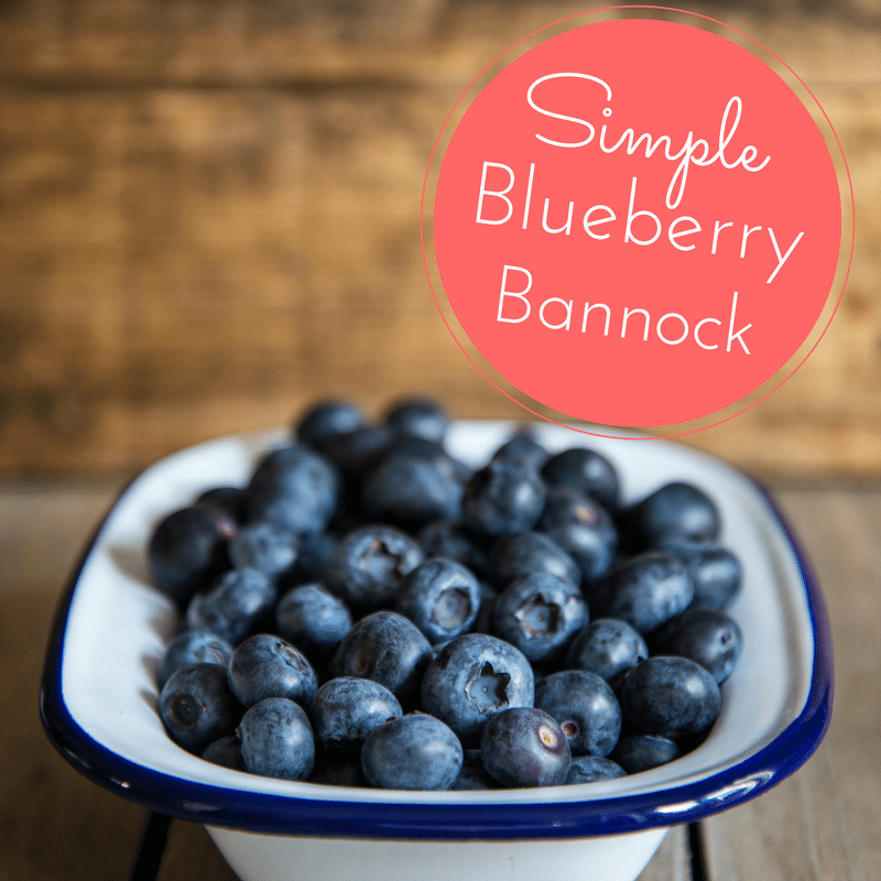 simple blueberry bannock