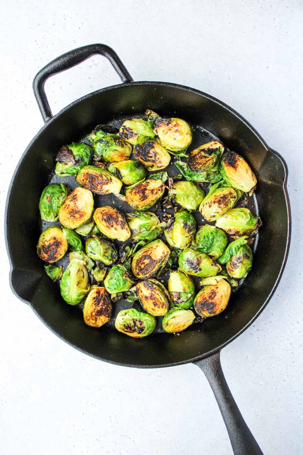 Cast Iron Skillet Brussel Sprouts with Lemon Eats by April