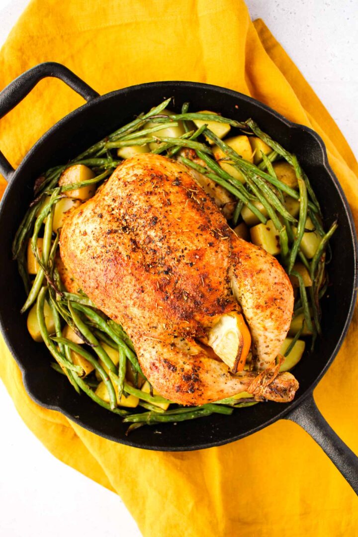 Cast Iron Skillet Whole Roasted Chicken Eats by April