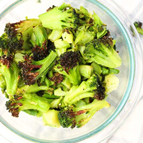 Crispy Air Fryer Frozen Broccoli (3 ingredients!) Eats by April