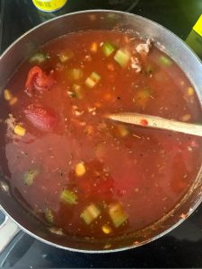 Easy Weeknight Ground Turkey Soup_before simmer