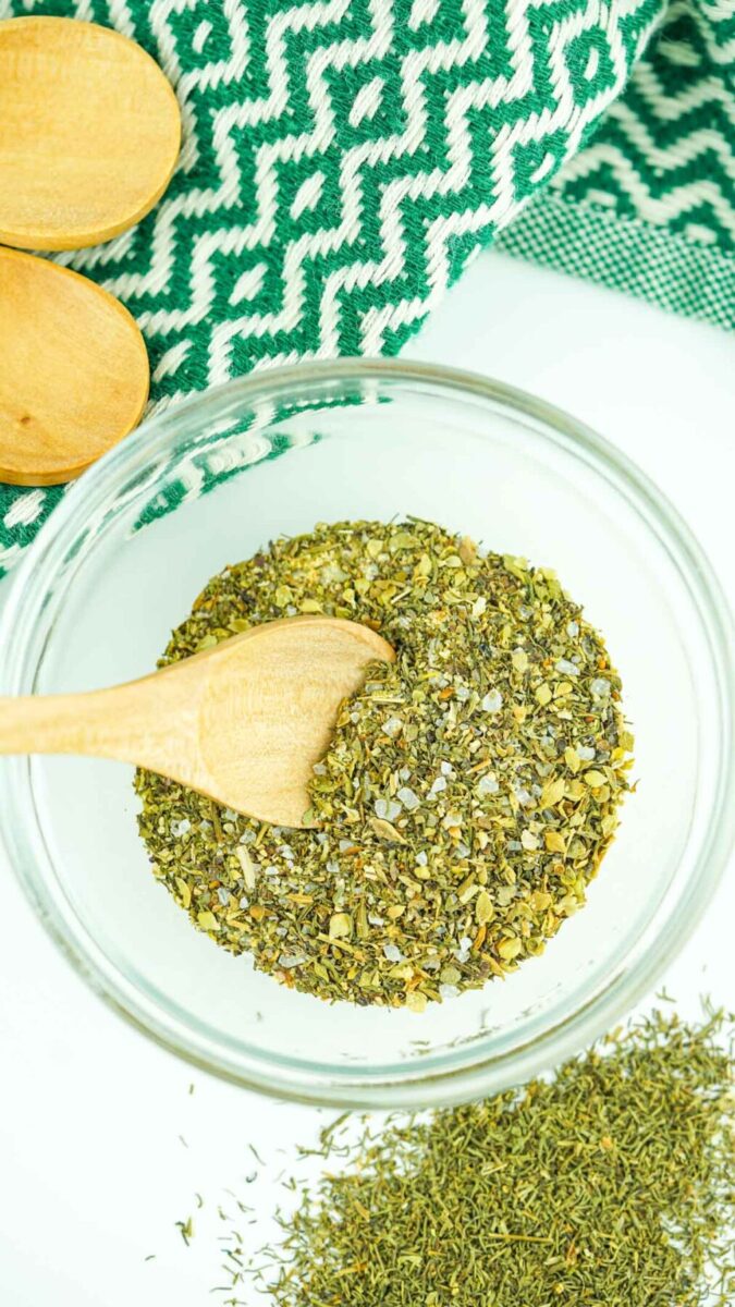 Homemade Greek Seasoning in a bowl.