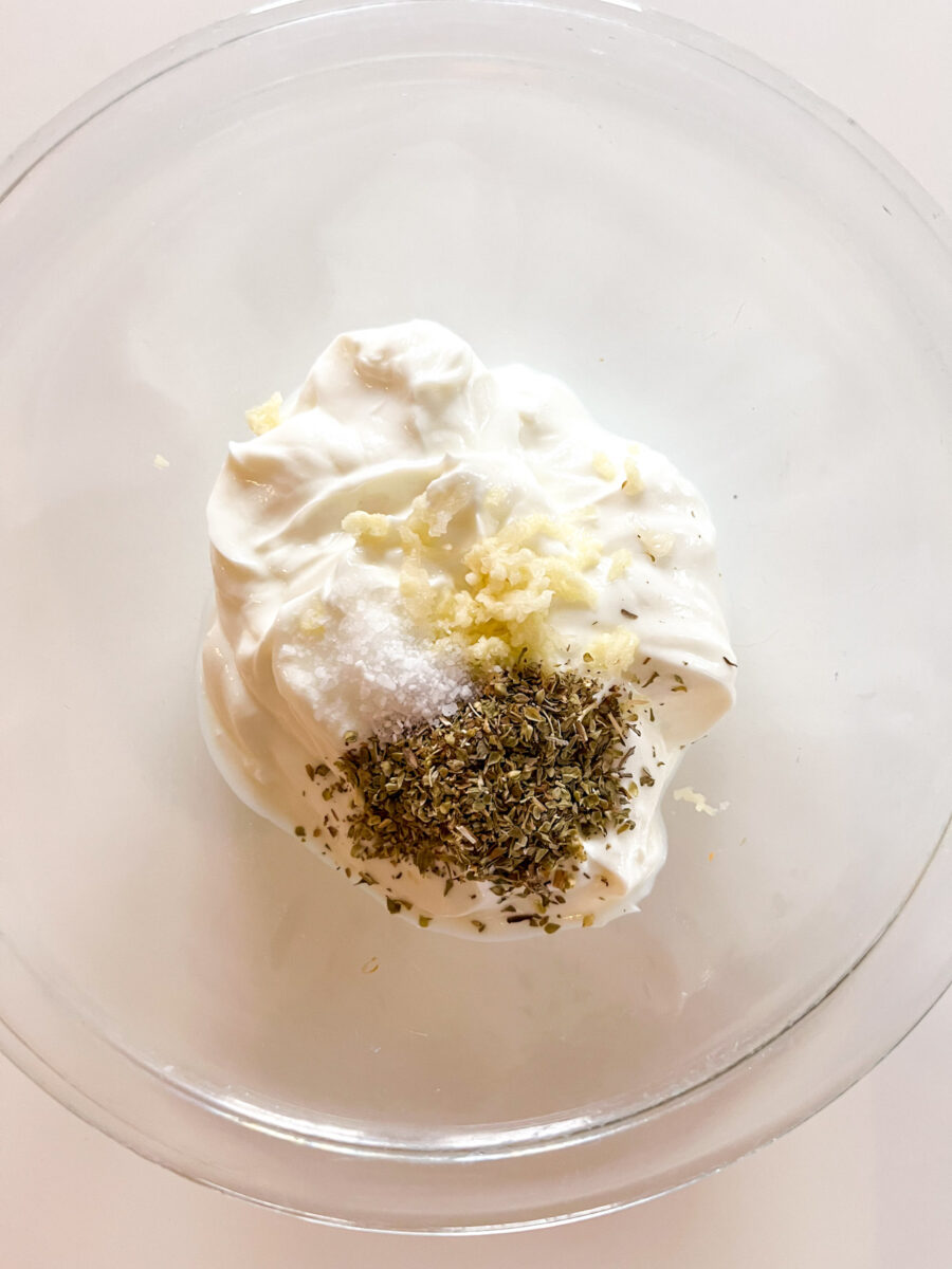 Mix marinade ingredients in a small bowl.