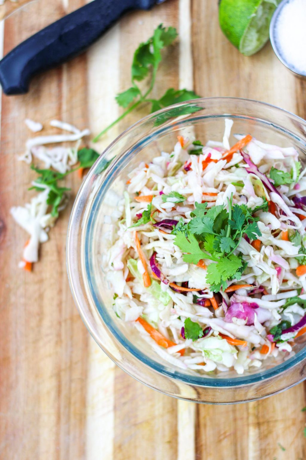 Simple Coleslaw Recipe (no mayo) Eats by April