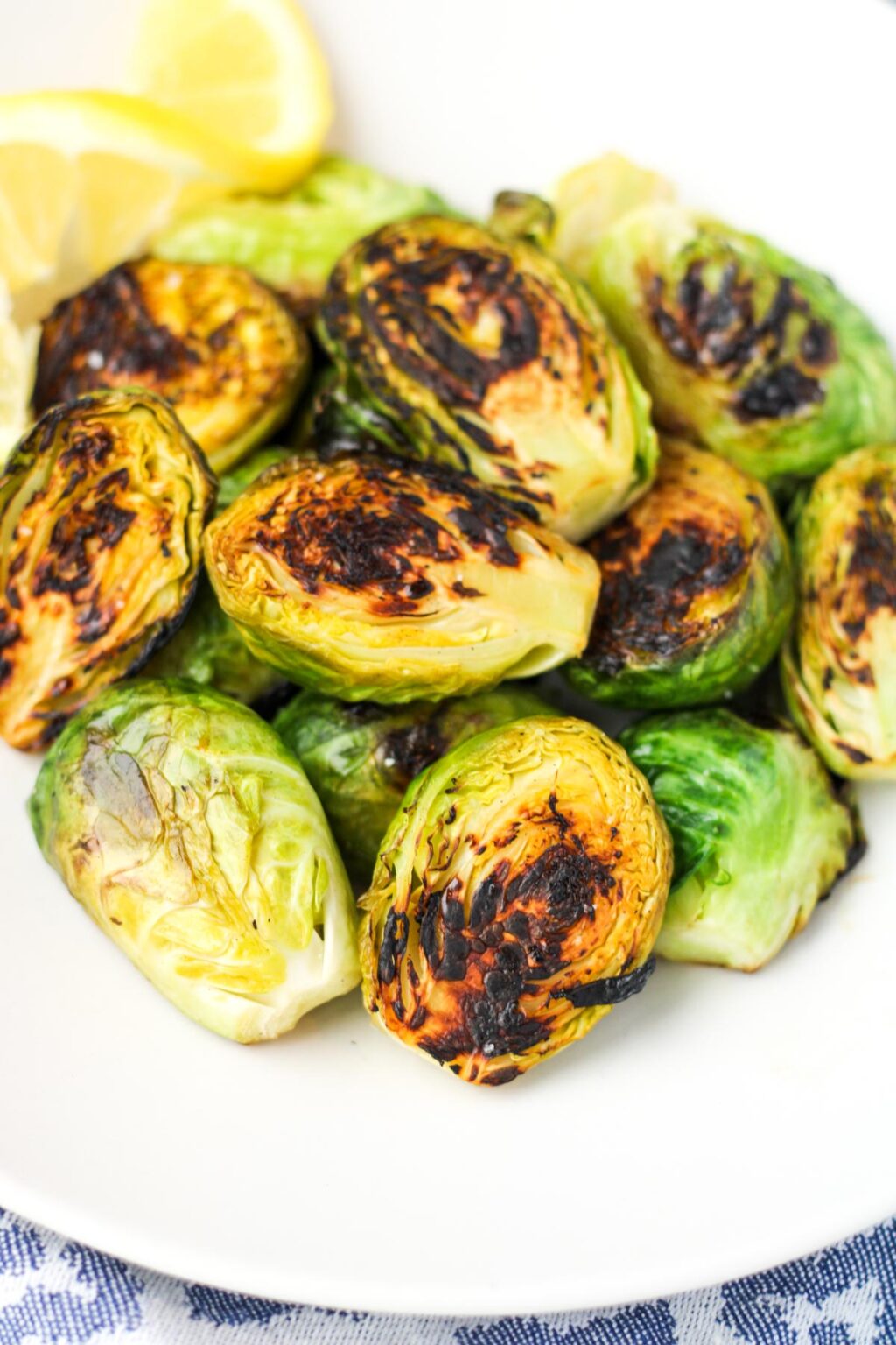 Cast Iron Skillet Brussel Sprouts with Lemon Eats by April