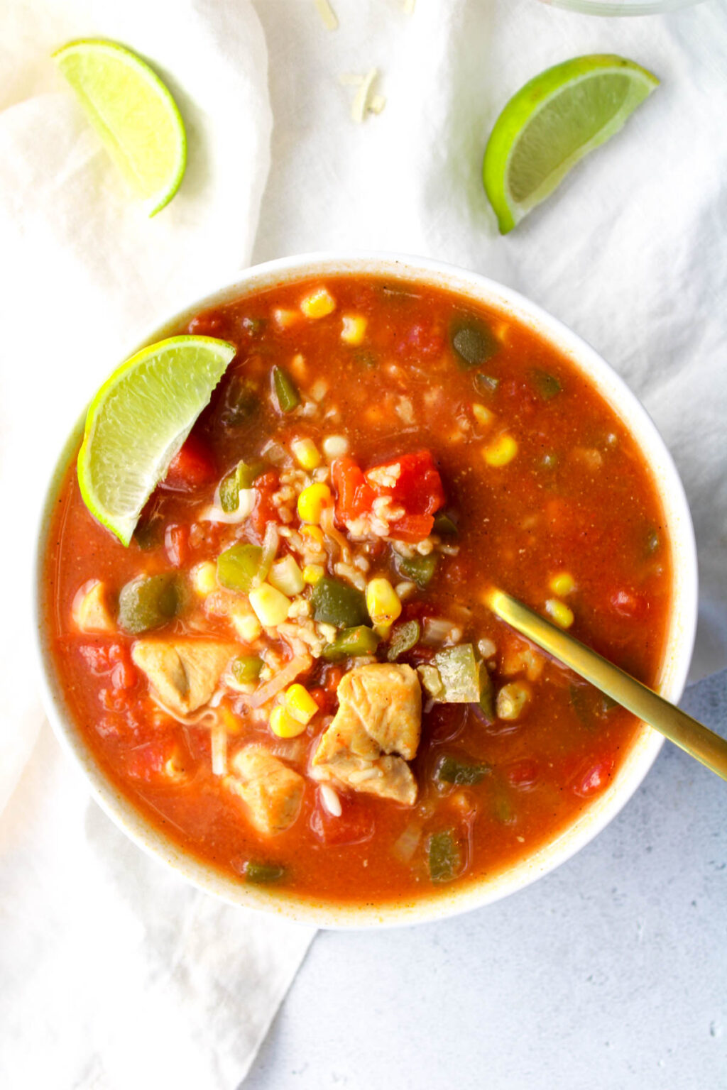 Southwest Chicken and Rice Soup Recipe Eats by April