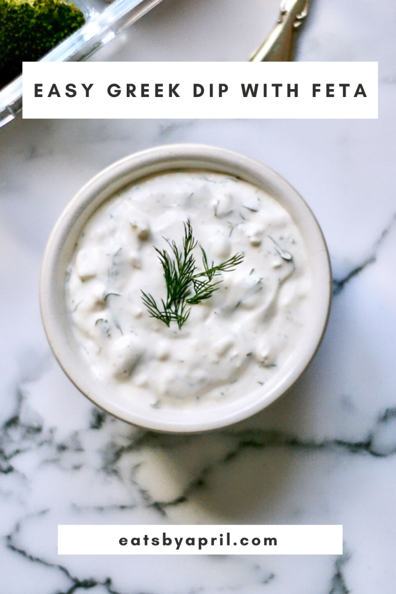 small white bowl filled with greek dip
